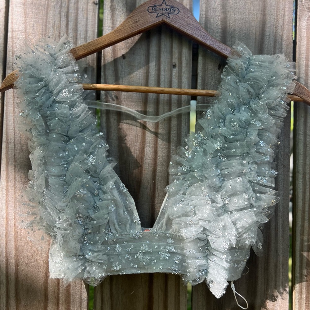 Free People Grey Sosha Party Top - Picture 3 of 7